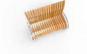 street furniture, seating, modular, wood backrest, wood seating