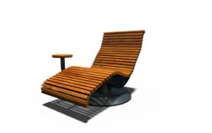 street furniture, seating, chaise longue, rotatable, wood backrest, wood seating, strefa relaksu, high backrest