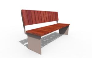 street furniture, seating, horizontal planks, wood, modular, steel
