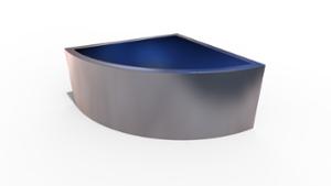 street furniture, planter, curved