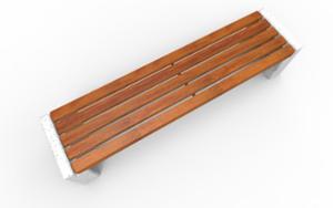 street furniture, bench, concrete, smooth concrete, wood seating