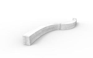 street furniture, concrete, smooth concrete, bench, curved