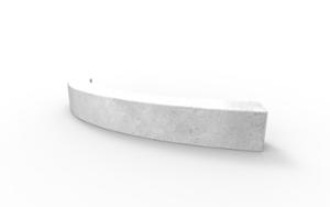 street furniture, bench, concrete, smooth concrete, curved