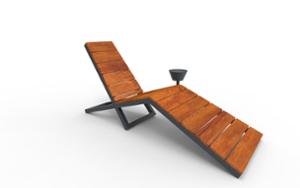 street furniture, seating, leasure and rest, chaise longue, wood backrest, wood seating