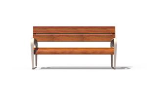 street furniture, seating, wood backrest, wood seating