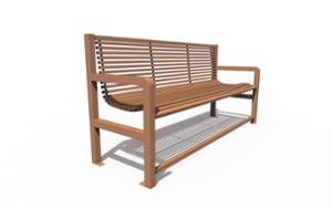 street furniture, for elderly people, seating, steel backrest, armrest, steel seating