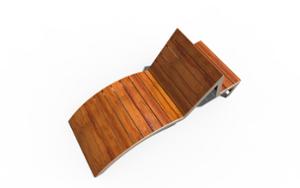 street furniture, seating, leasure and rest, chaise longue, wood backrest, wood seating