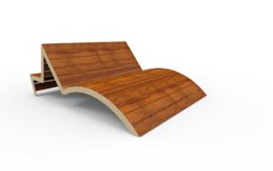 street furniture, seating, leasure and rest, chaise longue, wood backrest, wood seating
