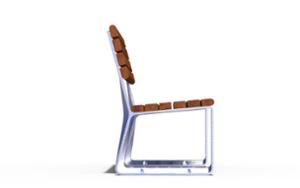 street furniture, aluminium, seating, for warsaw, odlew aluminiowy, wood backrest, wood seating