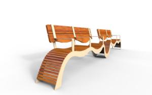street furniture, for elderly people, seating, modular, wood seating, high backrest