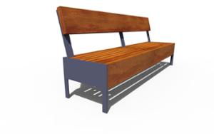 street furniture, seating, wood backrest, wood seating