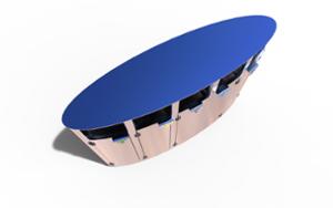 street furniture, litter bin, curved, full segregation
