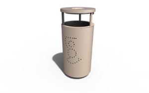 street furniture, canopy roof / lid, litter bin, safety ashtray