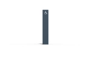 street furniture, bollard, braille'a alfabet, info, accessible for disabled, information board, information post