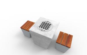 street furniture, concrete, smooth concrete, other, table, chess