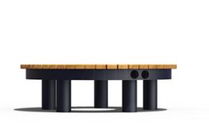 street furniture, other, bench, 230v and/or usb socket, curved, wifi station