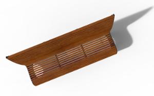 street furniture, seating, wood backrest, wood seating, vintage