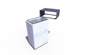 street furniture, concrete, smooth concrete, canopy roof / lid, litter bin, safety ashtray