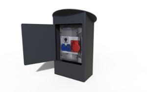 street furniture, other, bollard, 230v and/or usb socket, gniazdo 400v, induction/qi charger, na zewnątrz