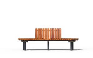 street furniture, price per metre, horizontal planks, length measured on longer side, double-sided , seating, curved