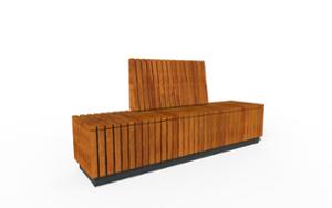 street furniture, horizontal planks, seating