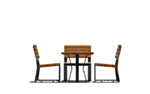 street furniture, aluminium, other, picnic set, seating, for warsaw, accessible for disabled, obrotowa szachownica, odlew aluminiowy, wood backrest, wood seating, table, chess