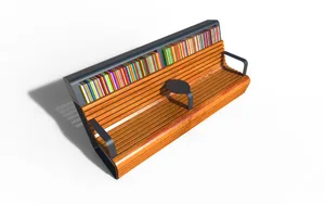 street furniture, seating, leasure and rest, bibliotek małego człowieka, community library, high backrest