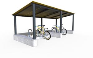 street furniture, other, modular, bicycle stand, cycle rack, canopy, bicycle canopy, multiple stands