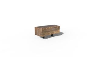 street furniture, kłoda, bench, curved, wood seating