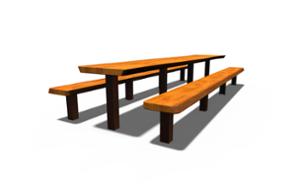 street furniture, bench, picnic set, table
