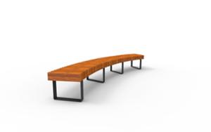 street furniture, bench, vertical planks, horizontal planks, modular, curved, wood seating