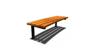 street furniture, bench, curved, wood seating