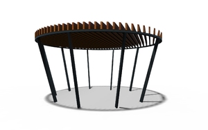 street furniture, other, pergola, curved, table