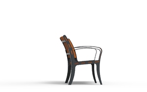 street furniture, seating, wood backrest, wood seating, vintage