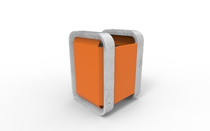 street furniture, litter bin, concrete, smooth concrete