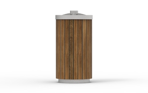 street furniture, litter bin, full segregation, steel