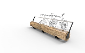 street furniture, kłoda, for wheel, bicycle stand