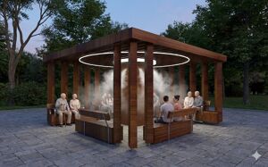 street furniture, other, leasure and rest, pergola, soniczna tężnia solankowa/ tężnie, canopy