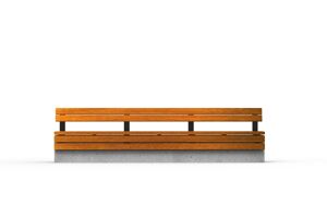 street furniture, seating, concrete, smooth concrete, wall top, wood backrest, wood seating