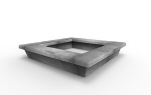 street furniture, planter, bench, concrete, smooth concrete, modular, curved