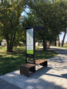 street furniture, bench, seating, solar