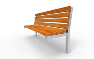 street furniture, seating, wood backrest, wood seating
