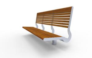 street furniture, seating, modular, wood backrest, wood seating