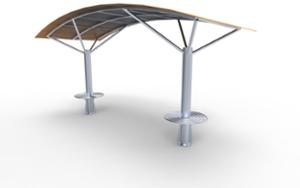 street furniture, other, steel seating, canopy, bus stop canopy