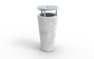 street furniture, concrete, smooth concrete, litter bin, safety ashtray