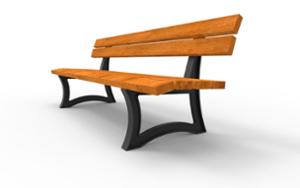 street furniture, seating, logo, wood backrest, wood seating, vintage