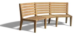 street furniture, price per metre, length measured on longer side, wood, seating, logo, wood backrest, curved, wood seating
