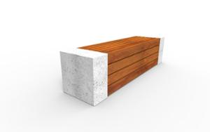 street furniture, concrete, smooth concrete, double-sided , bench, wall top, wood seating