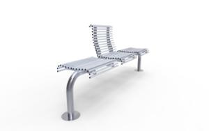 street furniture, seating, steel backrest, steel seating, steel