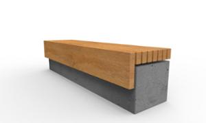 street furniture, bench, concrete, smooth concrete, wall top, wood seating